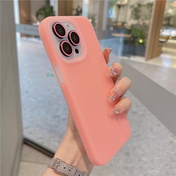 手機殼液態矽膠鏡頭保護情侶蘋果