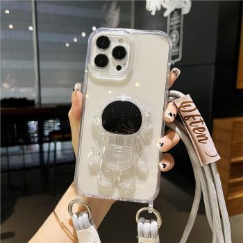 適用蘋果14手機殼13全包12防摔iphone11promax保護套xsmax透明新款x斜挎xr背帶掛繩7p創意矽膠8plus個性女14