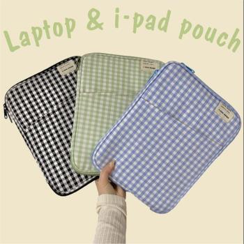 韓國livework格子ipad平板電腦包macbook13寸蘋果筆記本內膽包ins