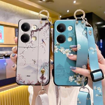 適用oppo Reno11/12手機殼reno9保護套7矽膠6腕帶5/5K全包8防摔10Pro+斜挎背帶4se女款3掛繩2掛脖中國風5G男Z