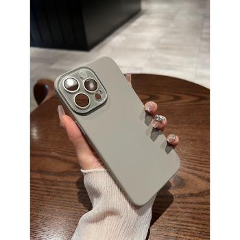 umj【超薄磨砂硬殼】iphone15/16pro手機殼適用蘋果14proMax新款13簡約高階鈦灰色12全包鏡頭膜保護套11男女