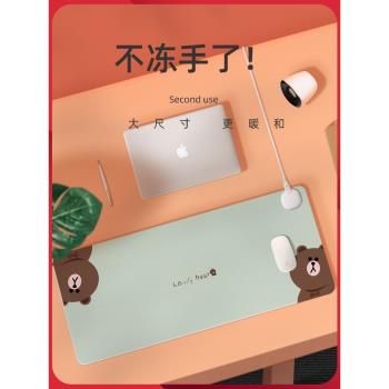 加熱暖桌墊超大辦公室電腦發熱女生桌面學生暖手滑鼠墊寫字電熱板