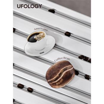 Ufology原創咖啡豆杯ins風氣囊支架旋轉伸縮折疊粘貼