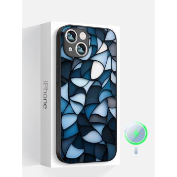適用於蘋果iphone16promax磁吸手機殼15plus男女ip14簡約13琉璃新中式超薄散熱全包鏡頭邊框12防摔保護套新款