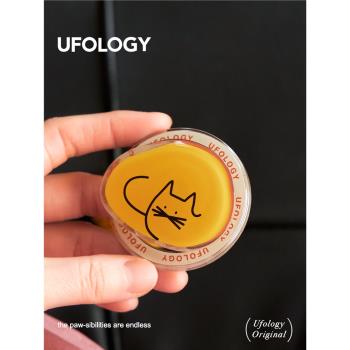 Ufology原創手機磁吸氣囊支架支援magsafe桌面便攜貓咪可愛懶人