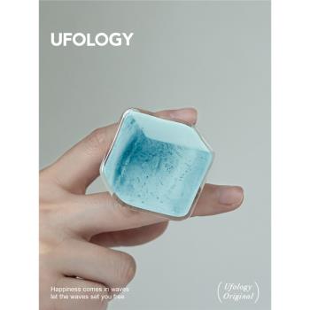 Ufology原創夏日流沙冰塊磁吸支架蘋果手機支架桌面伸縮新款