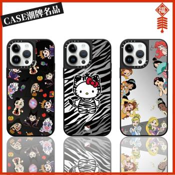 CASE迪士尼卡通適用iPhone16Promax蘋果15Pro手機殼12鏡面13潮牌14防摔套15Promax可愛16Pro女款Plus可磁吸11