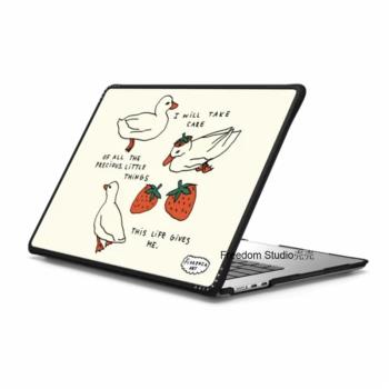 草莓鴨鴨 Casetify 電腦保護殼保護套防摔蘋果適用 MacBook Pro/Air/13/13.6/14/15/16