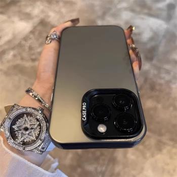 磨砂純色適用蘋果15promax手機殼簡約iphone16保護套電鍍14plus小眾13高階感12簡約11防摔xr新款xs情侶x氣質