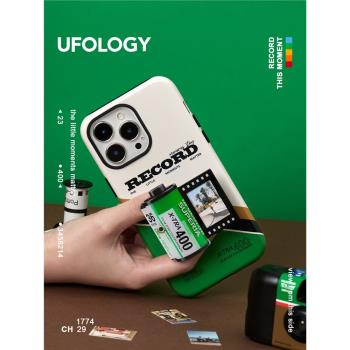 Ufology原創16韓國菲林二合一手機殼適用iphone14promax手機殼13蘋果12情侶膠卷照片相框15pro創意高階全包