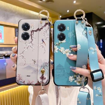 適用vivo Y77手機殼Y77e保護套Y76s腕帶y73s斜挎Y78+背帶y73t矽膠軟殼y72t防摔y71t個性y70s掛繩m掛脖y7s女款