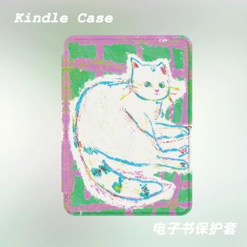 原創花貓適用kindle7代電子書保護套kpw123軟殼958全包防摔帶休眠