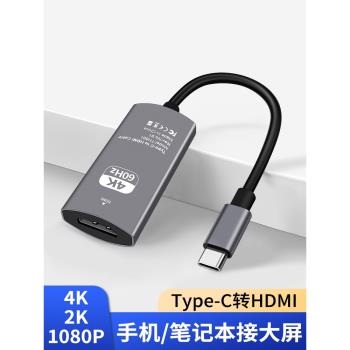 適用TypeC轉HDMI線4k高畫質轉換器60hz投屏電視機投影儀顯示器拓展23款蘋果MacBook筆記本電腦Pro轉接頭M2雷電3
