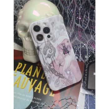 PlayGirl高階感藝術暗黑哥特風適用iPhone16promax手機殼ins蘋果15pro小眾14plus二合一菲林男女款13全包防摔