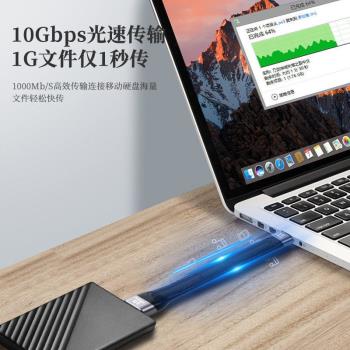 TYPE-C數據線USB3.2Gen2公對公轉母USB延長短線高速適用三星閃迪固態移動硬碟盒連線電腦傳輸OTG轉接線