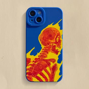 潮牌骷髏iPhone16手機殼15Promax蘋果14暗黑風13網紅12矽膠11潮牌x創意xs套xr個性8plus適用mate60/50小米13