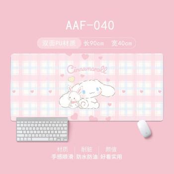 憶毅玉桂狗PU超大號皮革滑鼠墊子護腕遊戲電競防水防油卡通可愛皮