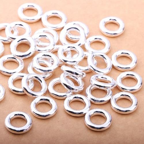 足銀999銀飾全新平安扣實心光亮面隔珠珠子手鏈編織腳鏈圓環配件