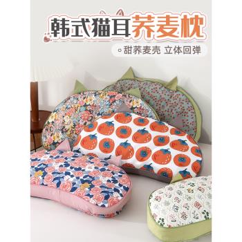 蕎麥枕頭成人家用單人助護頸椎睡專用眠蕎麥皮殼硬枕芯帶枕頭套男
