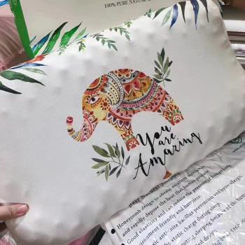 RLRoyallatex泰國乳膠枕頭天然橡膠大象款原裝進口護頸椎單人枕芯