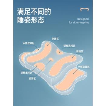 零點記憶蝴蝶枕深睡釋壓護頸枕側睡專用枕頭護頸椎枕助睡眠蝶形枕