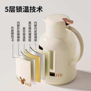 迪士尼保溫壺家用保暖水壺暖壺開水熱水瓶大容量小茶瓶茶壺