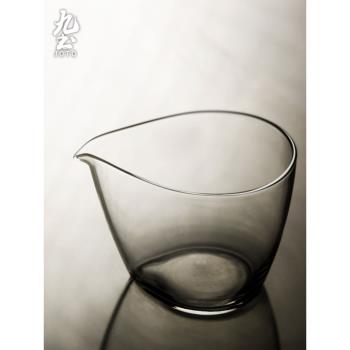 九土玻璃公道杯水滴公杯日式耐熱勻杯茶海手工玻璃功夫茶具分茶器