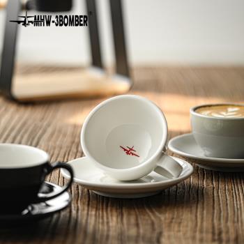 MHW-3BOMBER轟炸機拿鐵杯咖啡杯家用意式拉花杯簡約陶瓷杯碟280ml