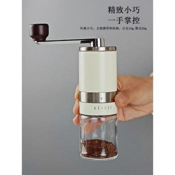 手搖咖啡磨豆機咖啡豆研磨器具家用小型不銹鋼手動磨粉機水洗便攜