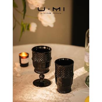 U Mi LIVING· 玄清|酒具中古ins風玻璃紅酒杯高腳杯子雞尾酒杯子