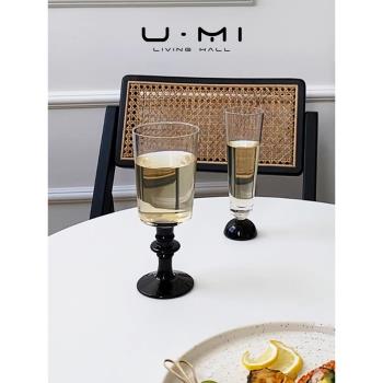 U Mi LIVING·瓦倫丁|酒具法式高腳杯復古玻璃香檳杯子中古紅酒杯