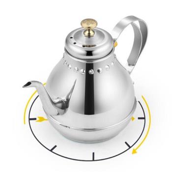 不銹鋼茶壺小煮茶壺商用咖啡壺宮廷油壺細口長嘴電磁爐水壺帶網