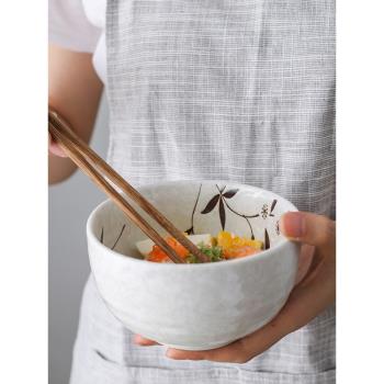 日本進口櫻花碗陶瓷日式餐具圓缽碗飯碗吃飯的碗家用微波爐專用碗