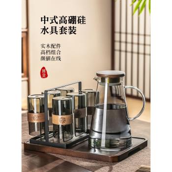 新中式家用喝水耐熱高硼矽玻璃杯
