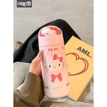 hellokitty可愛保溫杯女生高顏值小巧便攜水杯女2025新款學生杯子