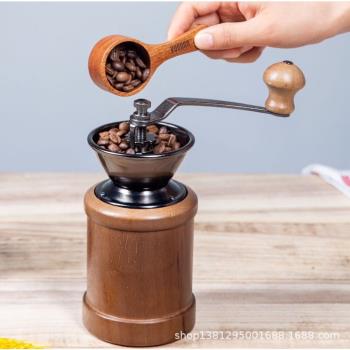 復古咖啡豆研磨機手磨咖啡機磨豆機器家用小型手搖咖啡磨豆機