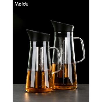 泡茶壺玻璃耐高溫 304不銹鋼內膽茶水分離冰滴冷萃壺大容量咖啡壺