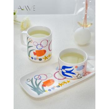 Alive春之圓舞曲 杯碟套裝馬克杯茶杯茶碟咖啡杯芬蘭插畫生日禮物