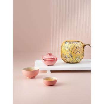 萬仟堂陶瓷三才蓋碗茶杯茶具家用客廳泡茶壺高檔功夫茶具套裝多福