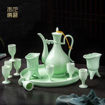 白酒杯套裝家用高檔景德鎮陶瓷中式仿古酒具酒壺酒杯小酒盅分酒器
