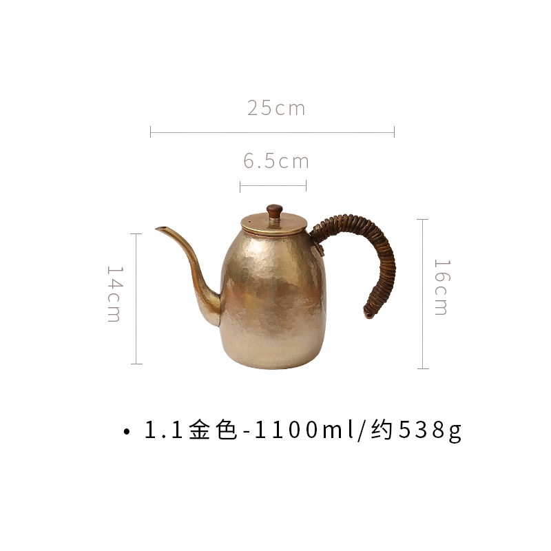 小葵川町屋日本進口富貴堂手錘紋直火手沖壺錘起銅器咖啡手沖壺|手沖壺
