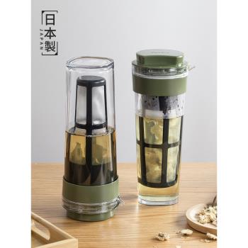 日本進口過濾泡茶壺冷水壺冷萃咖啡壺檸檬冷泡杯密封涼水壺大容量