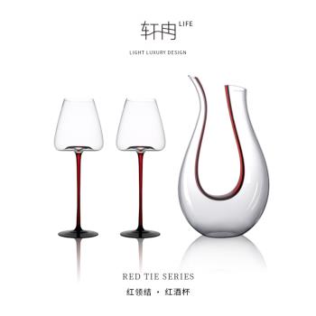 高檔紅酒杯套裝家用大號高階感輕奢葡萄酒杯高腳杯大肚勃艮第禮盒