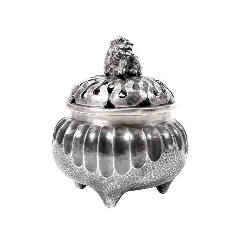 香炉，乾、天寶紋銀在銘 香炉，乾、天寶紋銀在銘