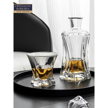 BOHEMIA捷克進口水晶玻璃酒具套裝威士忌洋酒烈酒酒具酒樽醒酒器