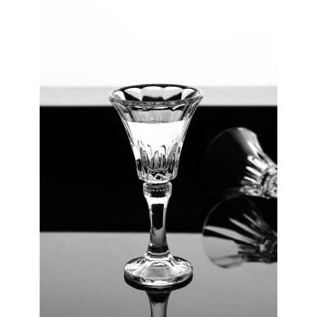 捷克BOHEMIA進口水晶玻璃白酒杯 家用烈酒杯小口輕奢復古歐式白酒