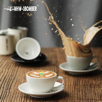 MHW-3BOMBER轟炸機咖啡杯家用拿鐵杯陶瓷杯碟意式卡布奇諾杯280ml
