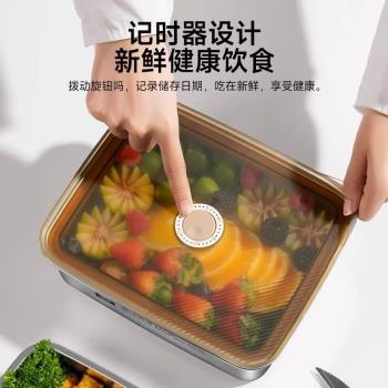 康巴赫保鮮盒食品級304不銹鋼便當盒冰箱密封微波爐加熱專用飯盒