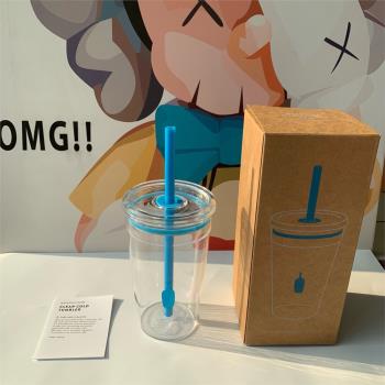 小藍瓶吸管杯咖啡blue bottleX keep Cup食品級冷飲杯吸管咖啡杯