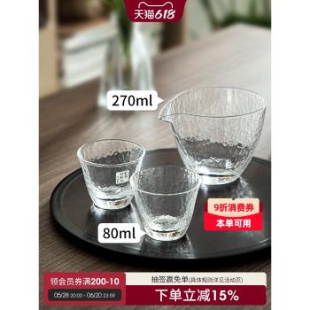 東洋佐佐木日式錘目紋片手工茶壺清酒壺水晶玻璃分酒分茶器公道杯